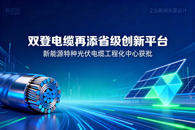 雙登電纜再添省級創新平臺 新能源特種光伏電纜工程化中心獲批